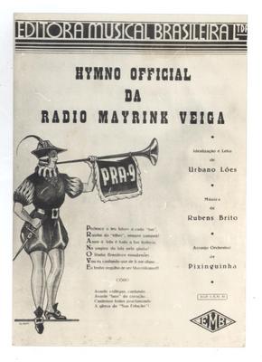 Hino da Rádio Mayrink Veiga (capa de partitura)