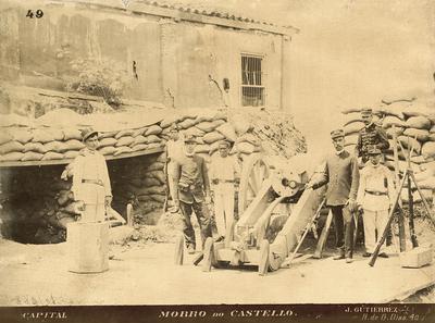Guarnição do morro do Castelo durante a Revolta da Armada, na fortaleza de São Sebastião