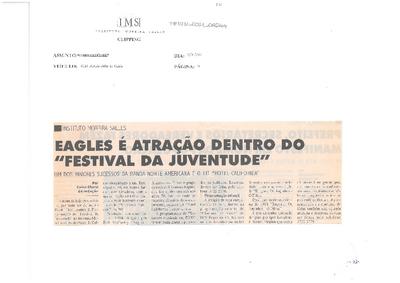 EAGLES é atração dentro do "Festival da juventude"