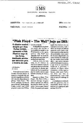 "Pink Floyd - The Wall" hoje no IMS