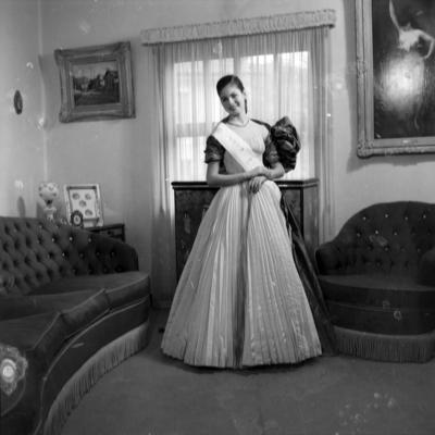 Vera Helena Calimerio com vestido de baile