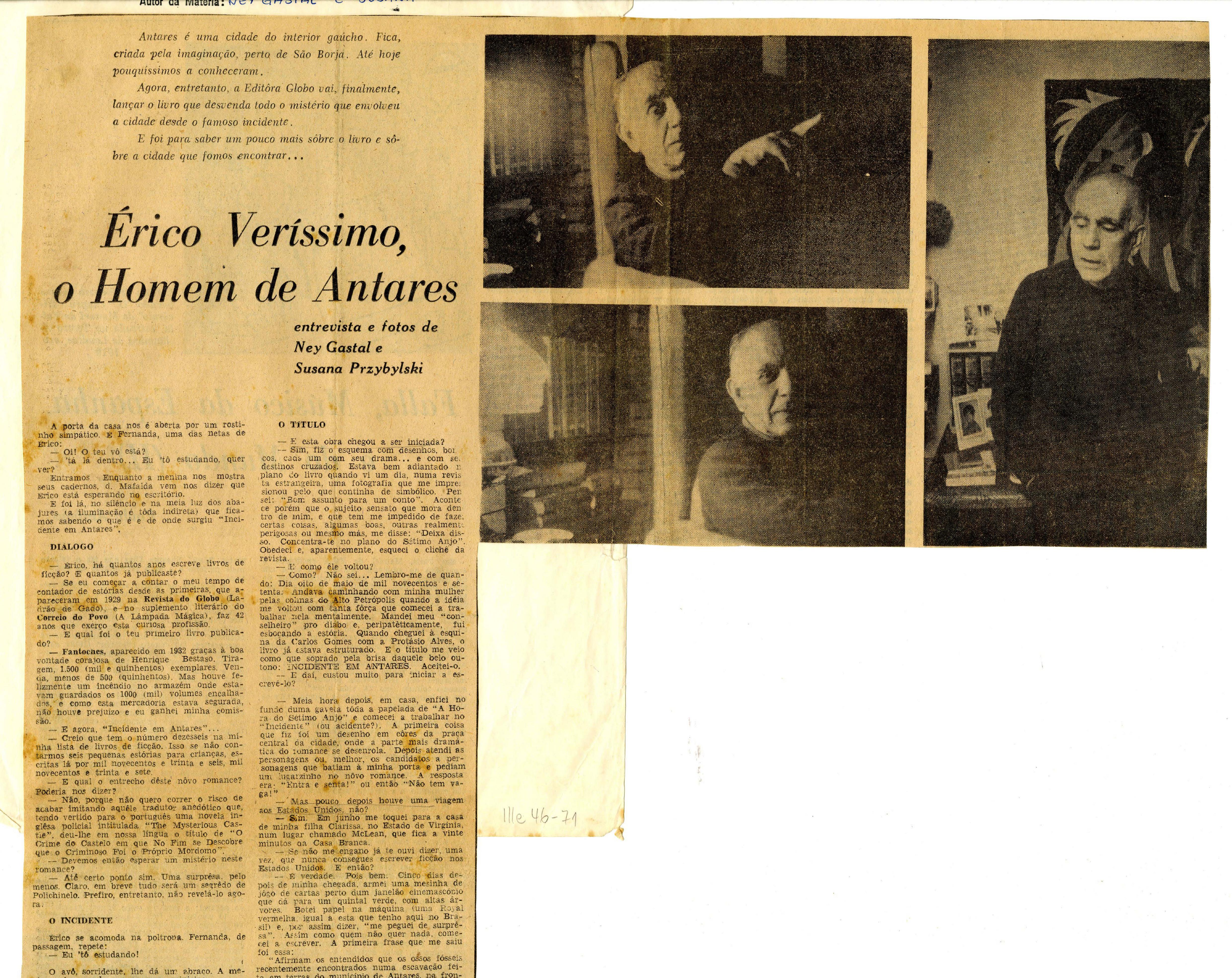 Erico Verissimo, o homem de Antares