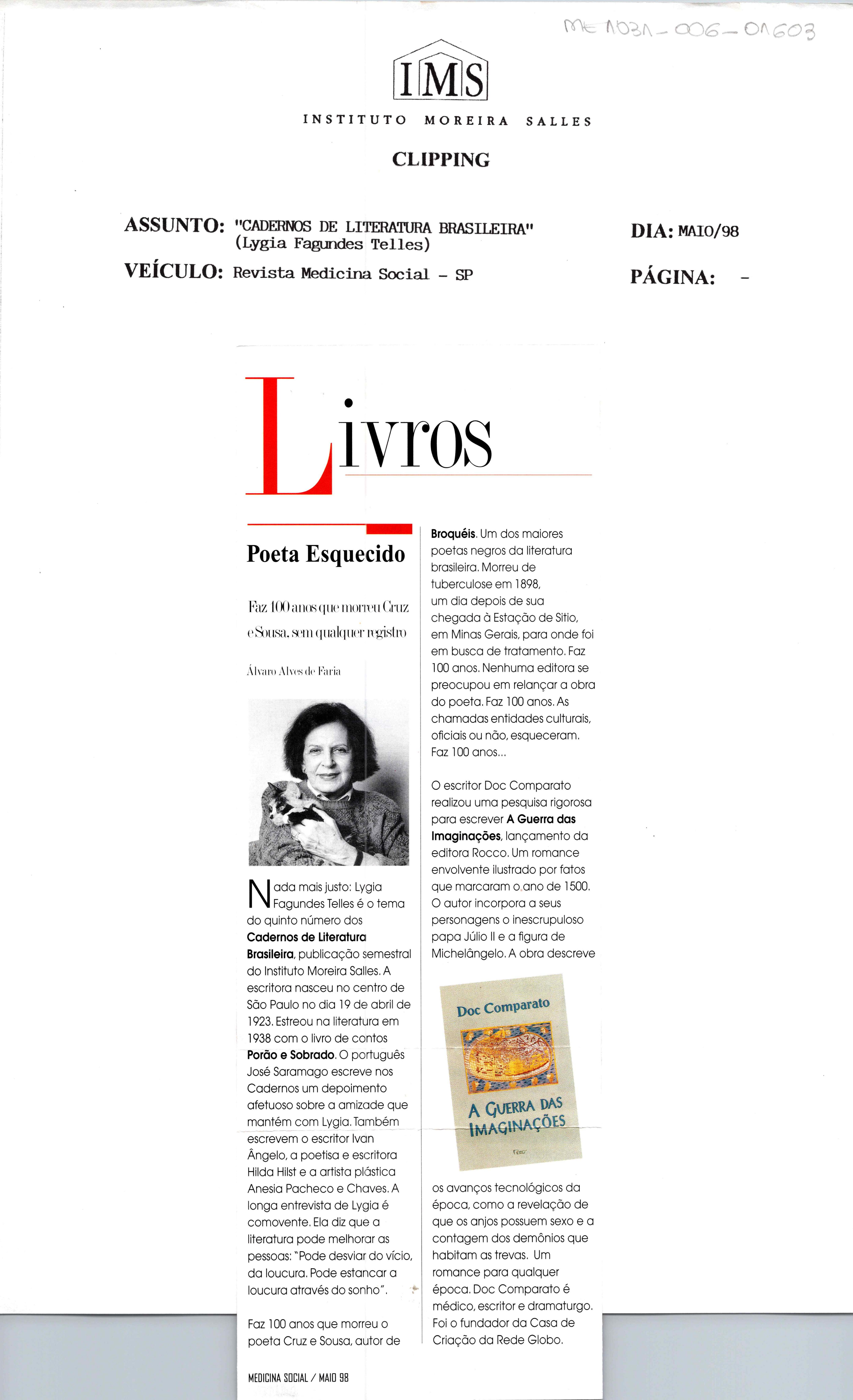 Livros: Poeta esquecido