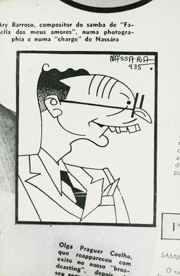 Ary Barroso (caricatura - reprodução de periódico)