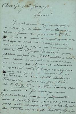 Carta a João Baptista Gonzaga acerca de peças teatrais traduzidas.