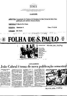 João Cabral é tema de nova publicação semestral;Literatura- O poeta João Cabral de Melo Neto é tema da primeira edição da ;publicação"Cadernos de Literatura"