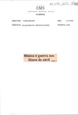 Música e guerra nos filmes de abril