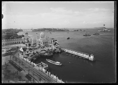 Exposição Internacional de 1922 - Pavilhão de Caça e Pesca, Mercado Municipal, Ilha Fiscal e Ilha das Cobras