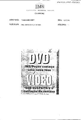 DVD: IMS/Poços começa uma nova fase - Vídeo: SOB SUSPEITA é o destaque da ;semana