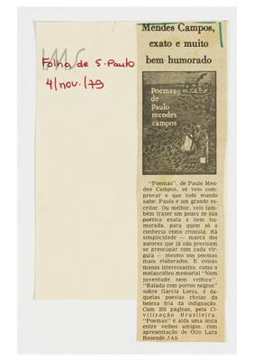 Mendes Campos, exato e muito bem humorado