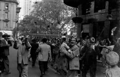 Manifestação após vitória de Jânio Quadros para o governo do Estado de São Paulo