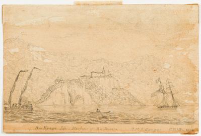 Bon Voyage Isle. Harbour of Rio Janeiro. H.M.S. Ganges.