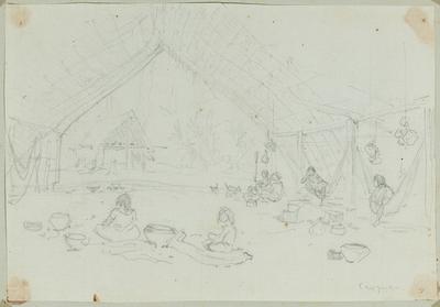 [Estudo para interior de aldeia indígena]