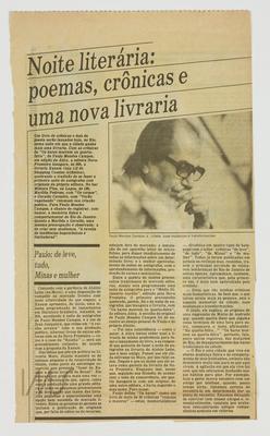 Noite literária: poemas, crônicas e uma nova livraria