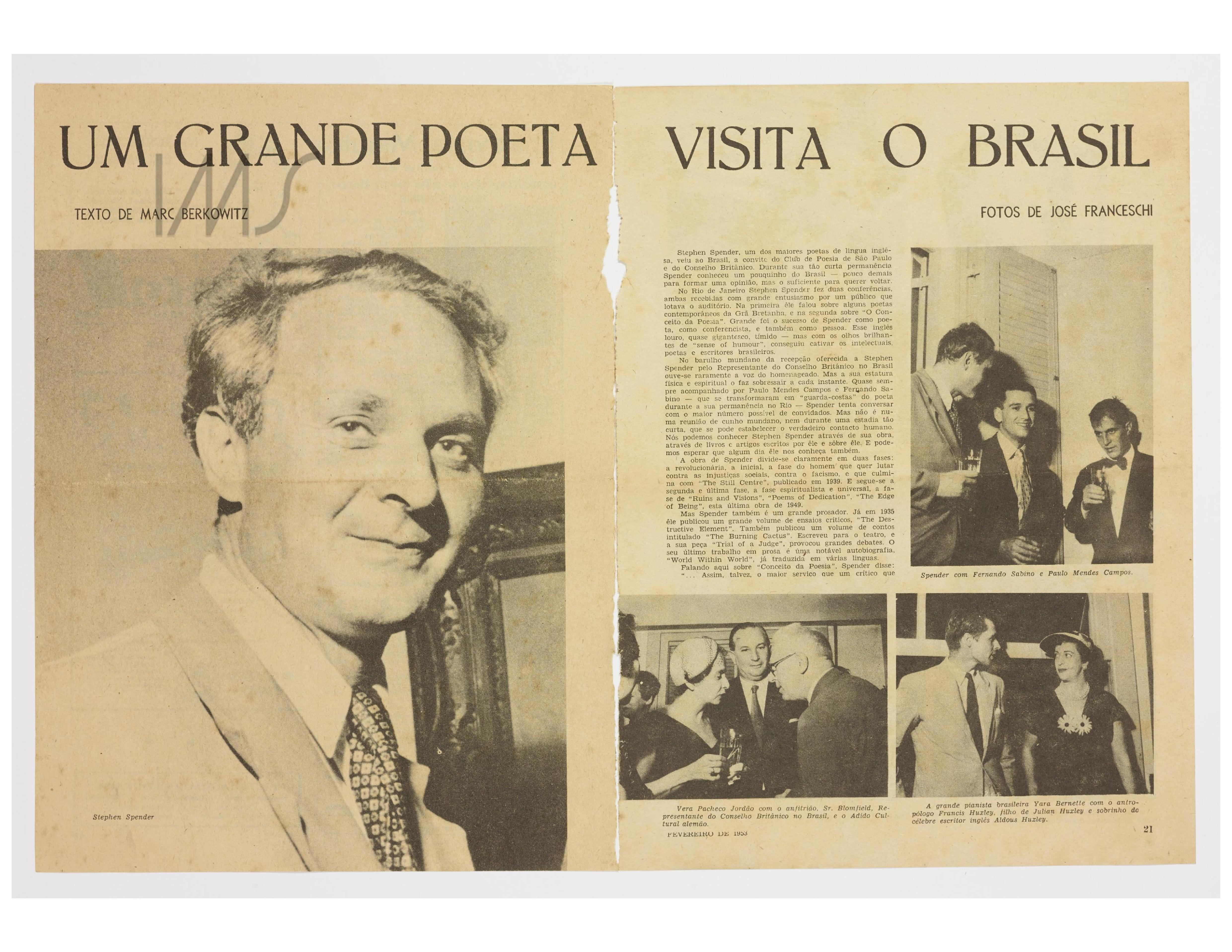 Um grande poeta visita o Brasil