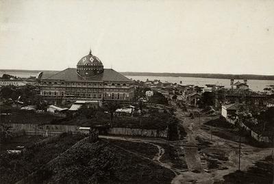 Panorama de Manaus, com destaque para o Teatro Amazonas