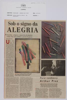 Sob o signo da alegria: Desenhos colagens e aquarelas do paulista Arthur ;Piza são exibidos a partir de quarta