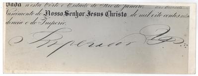 Assinatura de Dom Pedro II (reprodução)