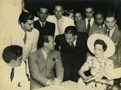 Lourival Fontes, Douglas Fairbanks, Jr. e Adalgisa Nery