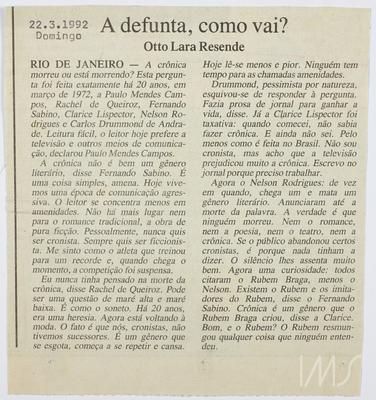 A defunta, como vai?