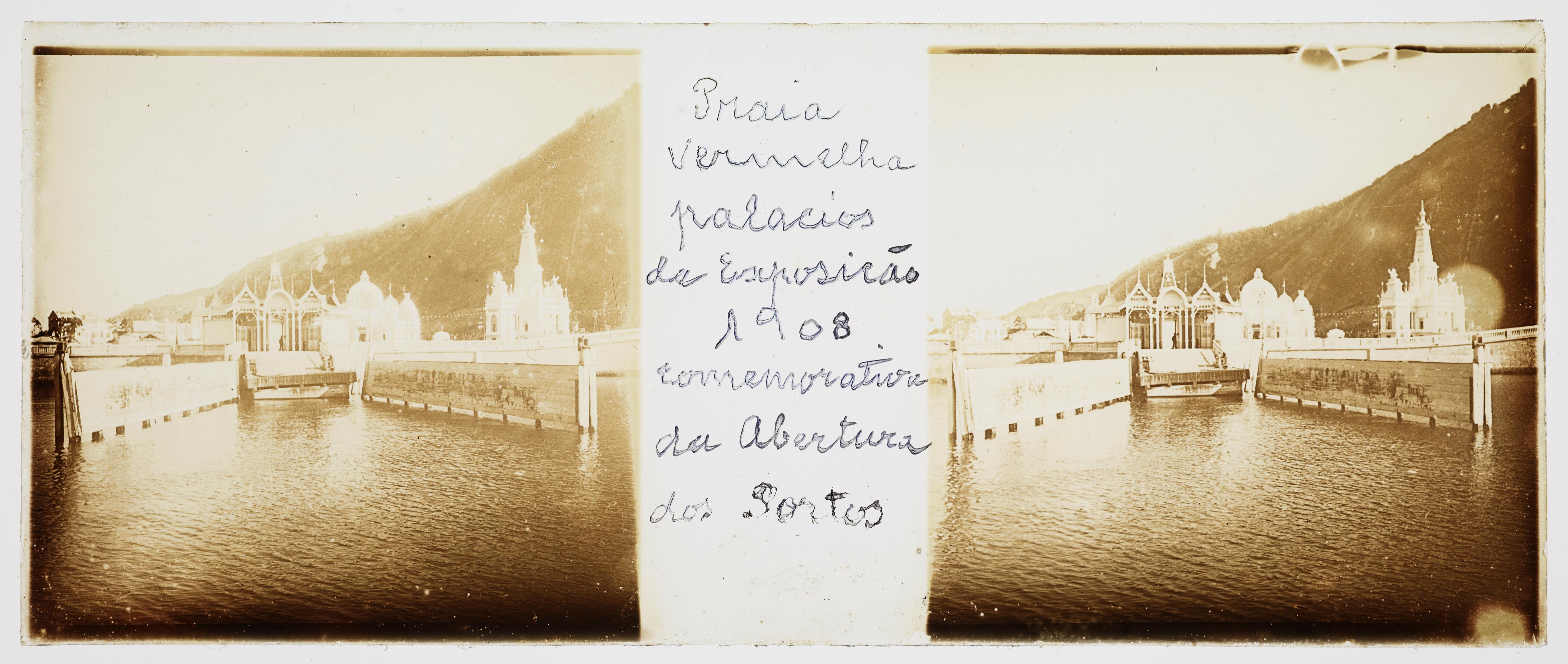 Exposição Nacional Comemorativa do 1º Centenário da Abertura dos Portos do Brasil - Pavilhões na Praia Vermelha