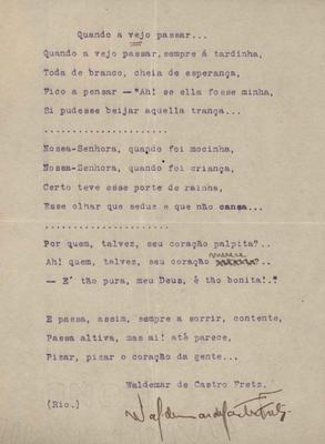 Quando a vejo passar