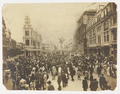 Carnaval na avenida Central, atual avenida Rio Branco