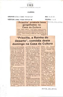"Priscila a Rainha do Deserto" comédia deste domindo na ;Casa da Cultura;"Priscila" promete boas gargalhadas na Casa da Cultura