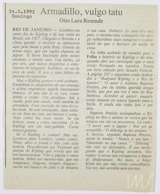 Armadillo, vulgo tatu