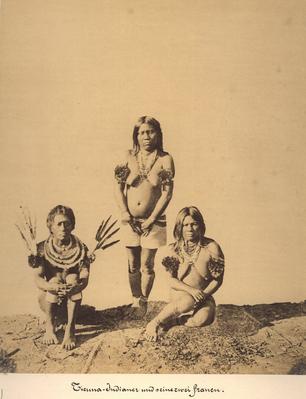 Indígena Ticuna e suas duas esposas