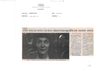 Filmes: IMS inicia três ciclos cinematográficos neste mês