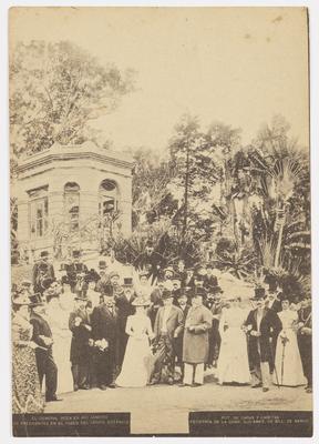 O presidente Julio Roca, da Argentina, e presidente Campos Sales, do Brasil, em visita ao Jardim Botânico
