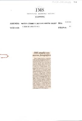 IMS amplia seu acervo fotográfico