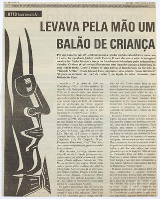 Levava pela mão um balão de criança