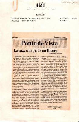 Ponto de vista: Lacaz: um grito no futuro
