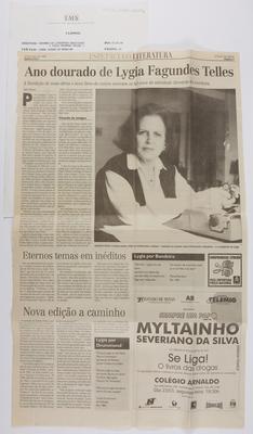 Ano dourado de Lygia Fagundes Telles: Reedição de suas obras e novo livro de ;conto marcam os 60 anos de atividade literária da escrita