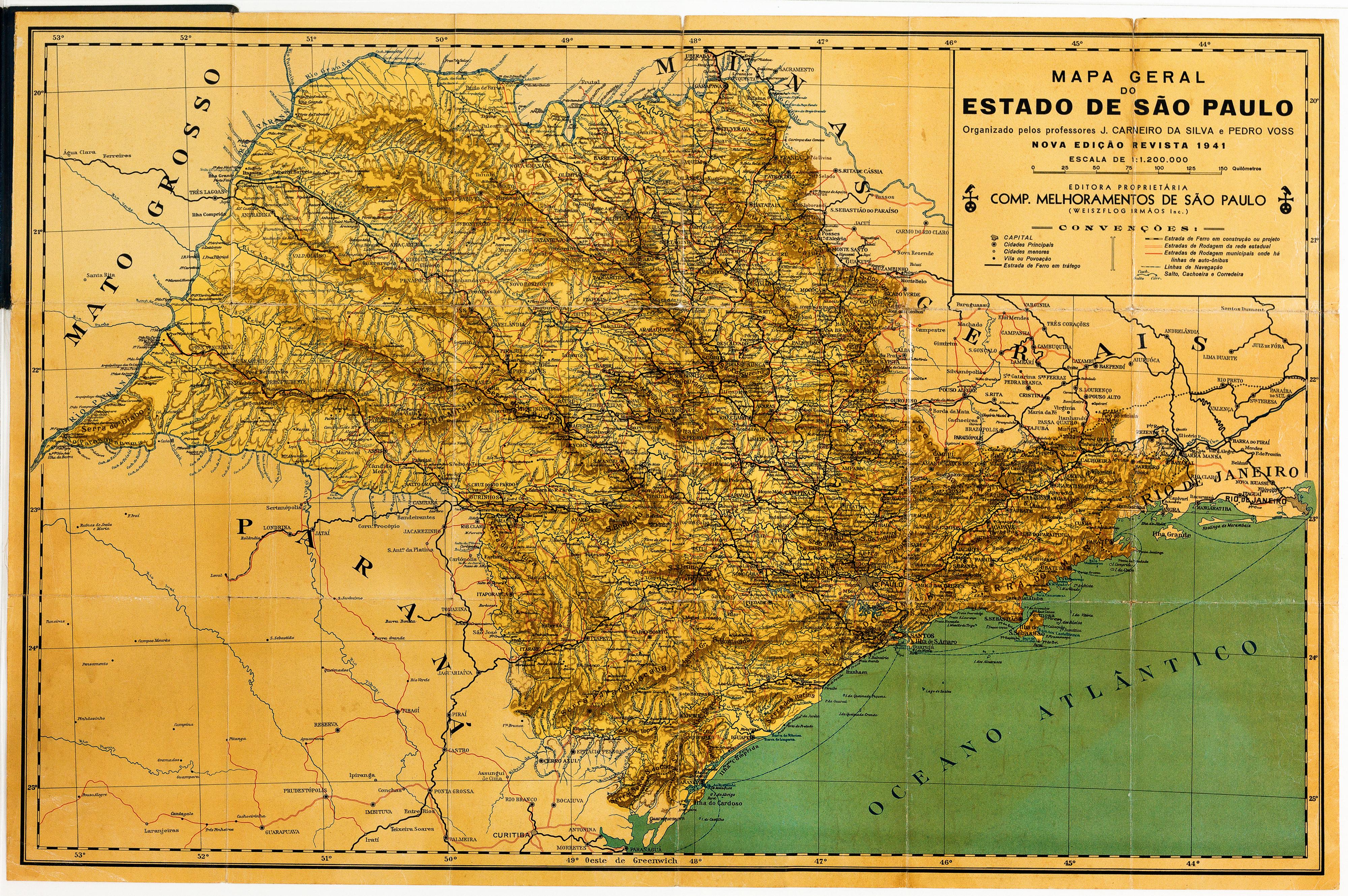 Mapa Geral do Estado de São Paulo