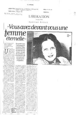 Vous avez devant vous une femme éternelle