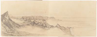 View of the Entrance to Rio Harbour from Mr Mobus a Boa Vista - Tijuca 1800 feet above level of the Sea 7th March 1855