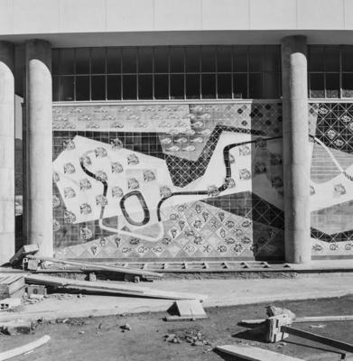 Painel de Burle Marx no Clube de Regatas Vasco da Gama, projeto de Américo Rodrigues Campelo