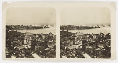 Vista da Igreja da Candelária e dos arredores da Praça XV de Novembro; a partir do Morro do Castelo