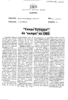 "Cenas Urbanas" de 'Sampa' no IMS