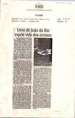 Livro de João do Rio expõe vida dos ociosos