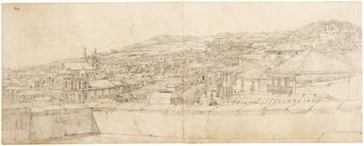 (Cidade de Angra do Heroísmo vista da igreja do Livramento)