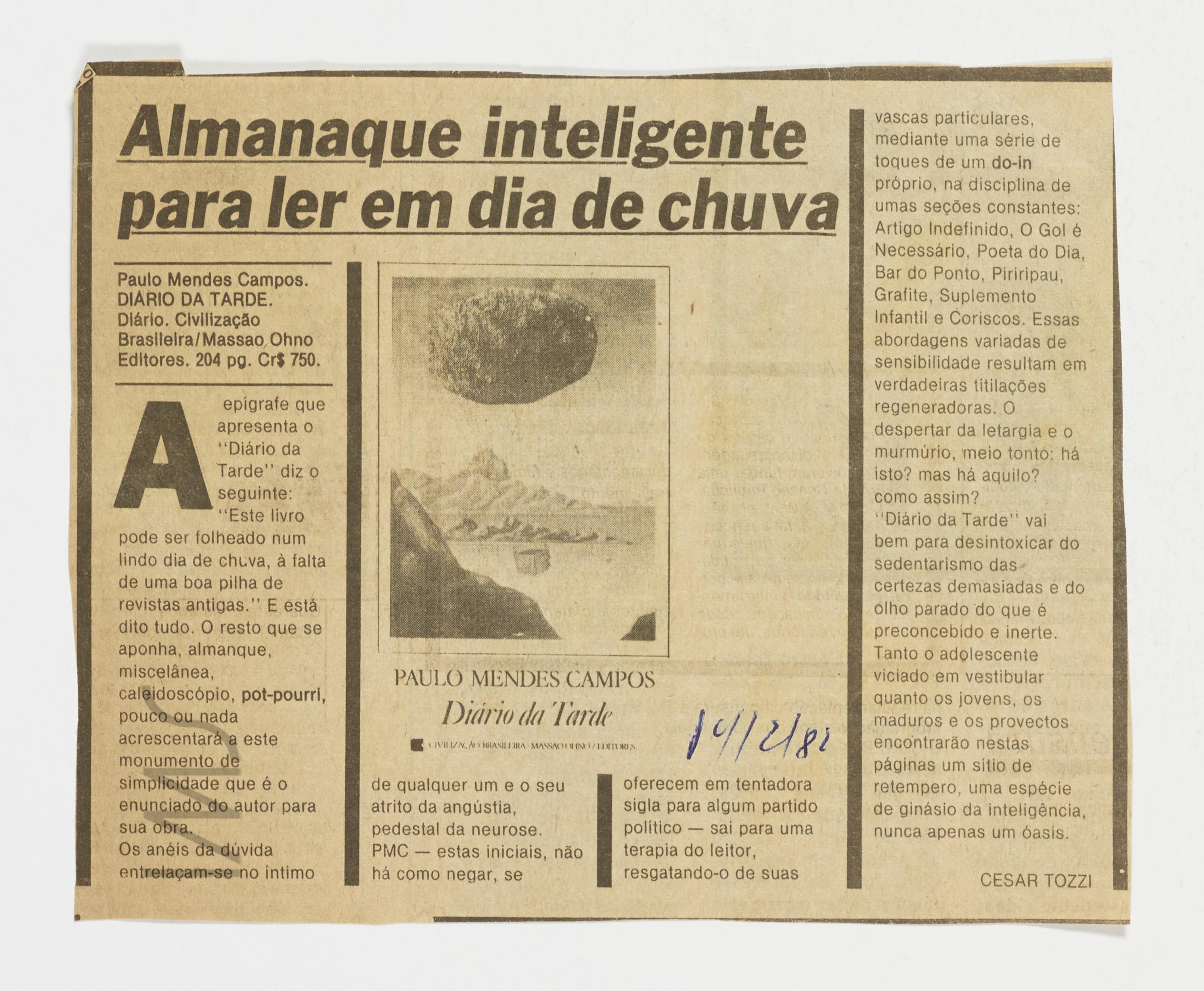 Almanaque inteligente para ler em dia de chuva