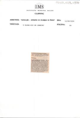 "Exposição - Retratos de crianças do Êxodo."