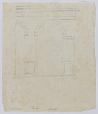 Portique avec piédestal