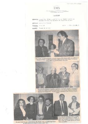 Recorte de jornal: Foto-Legenda