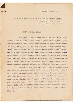 [Tradução para o alemão da carta de  T. Graff a João Barbosa Rodrigues, datada de Munique, 31 de março de 1905]