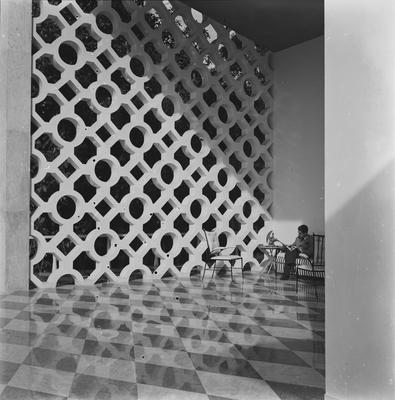 Olavo Redig de Campos na residência de Walther Moreira Salles